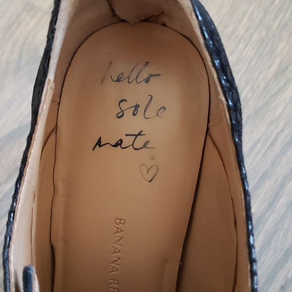 Black suede and embossed leather booties - Picture 5 of 5